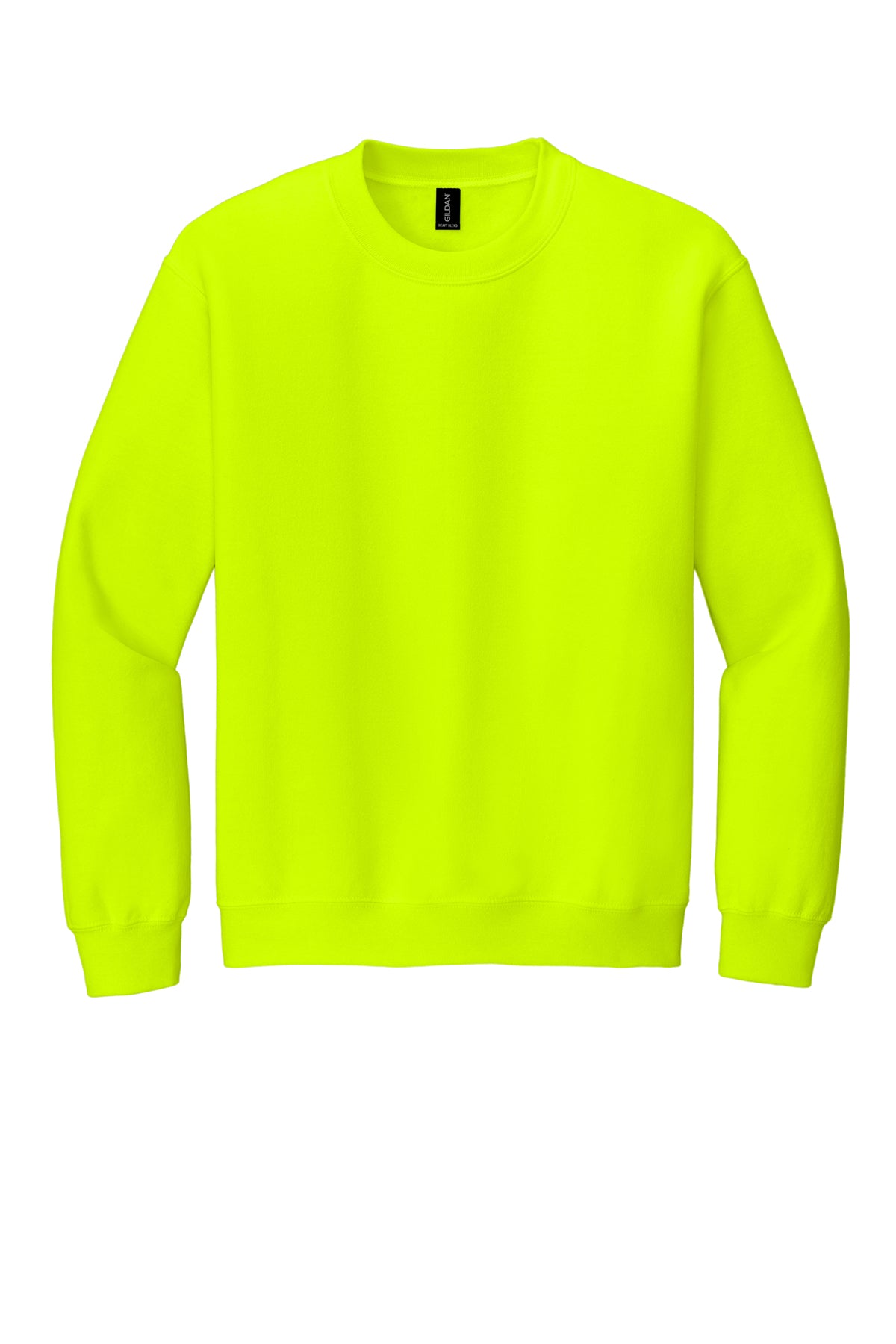 Gildan 18000 Safety Green front