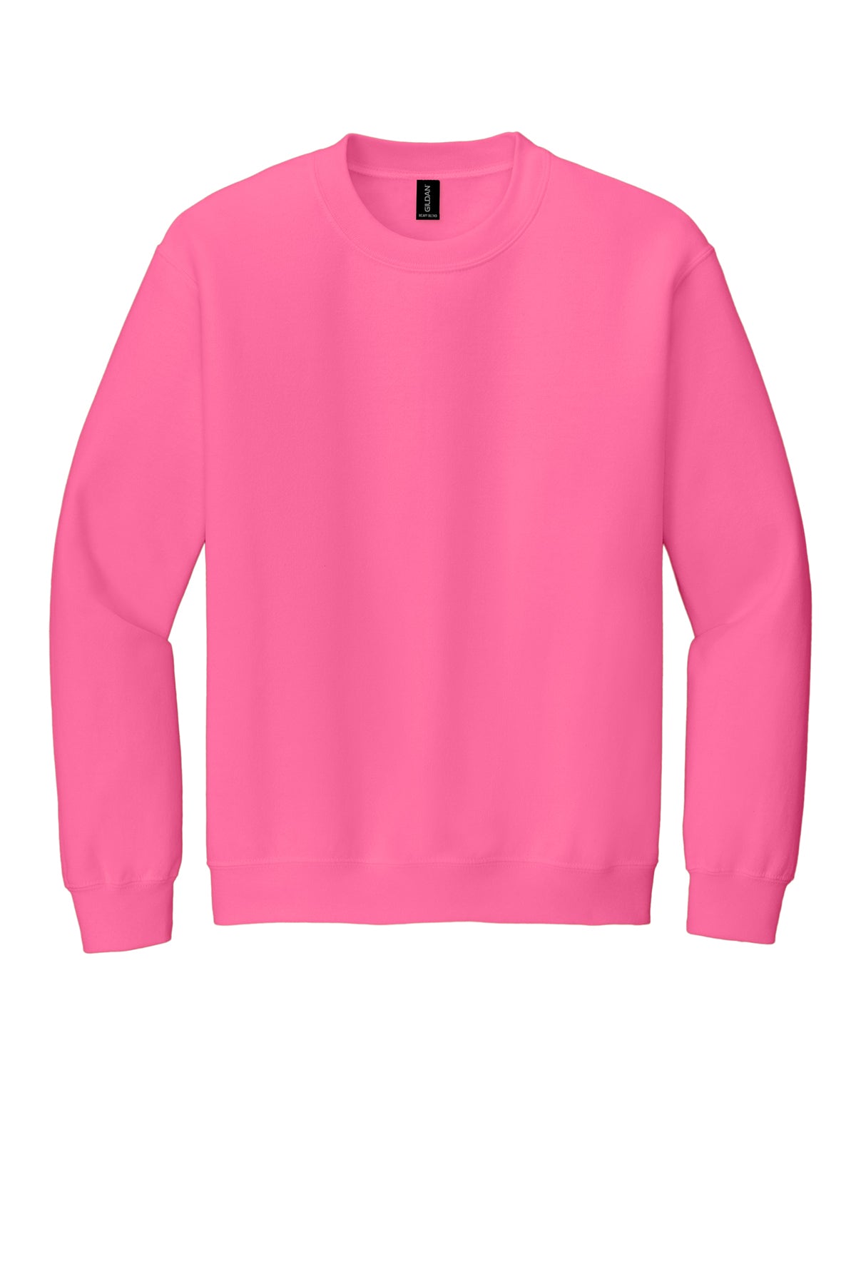 Gildan 18000 Safety Pink front